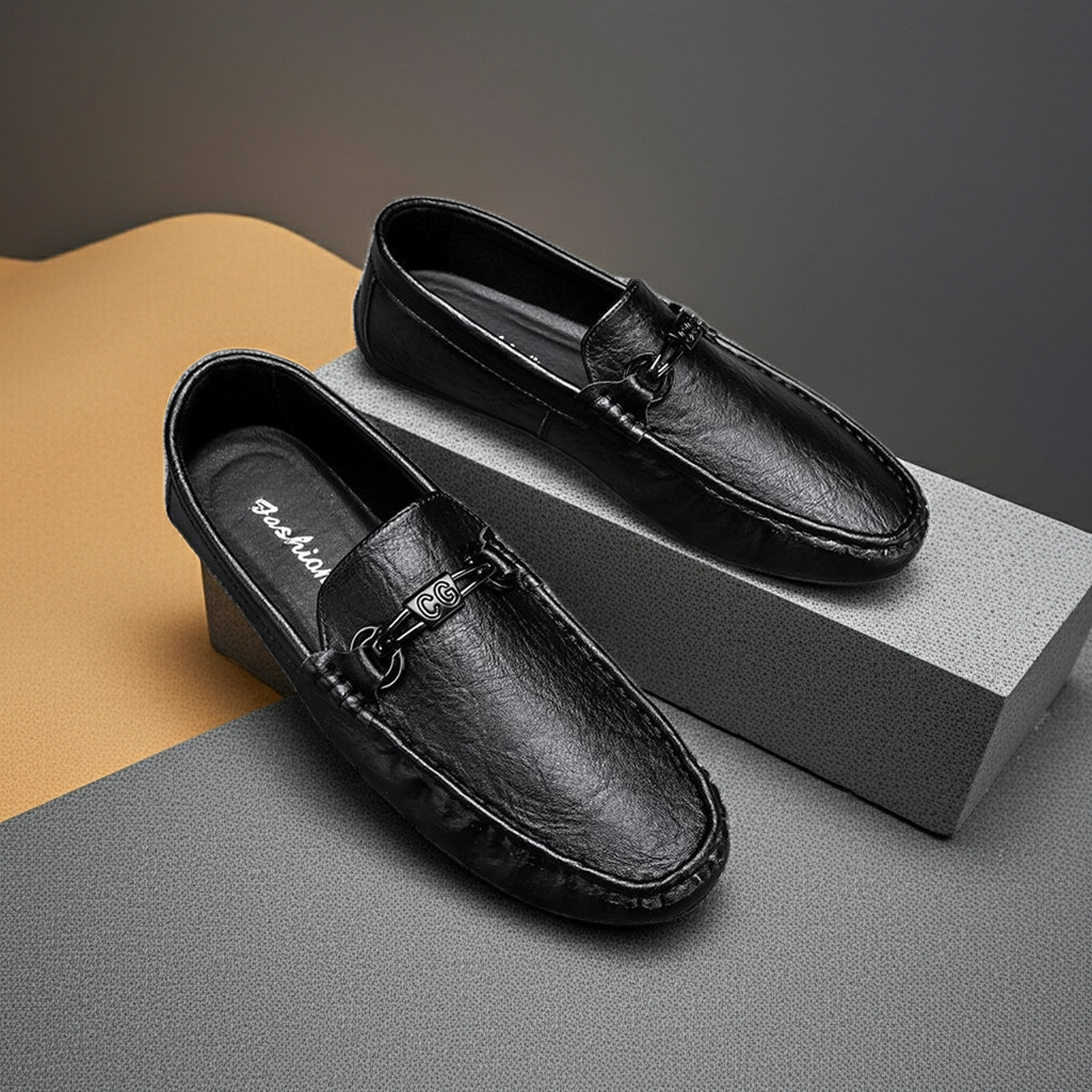 Mens Stylish Casual Slip-on Leather Shoes
